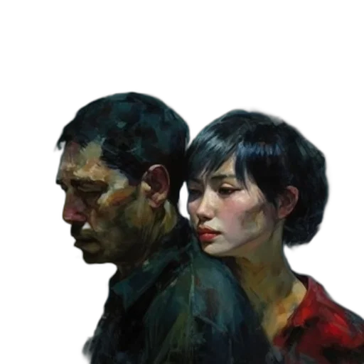 face, mask, oil painting, photorealistic transparent PNG cut-out