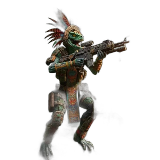 weapon, robot, creature, staff transparent PNG cut-out