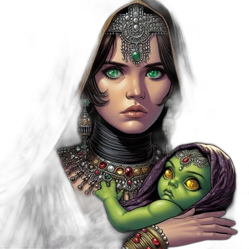 face, mask, fantasy art, concept art transparent PNG cut-out