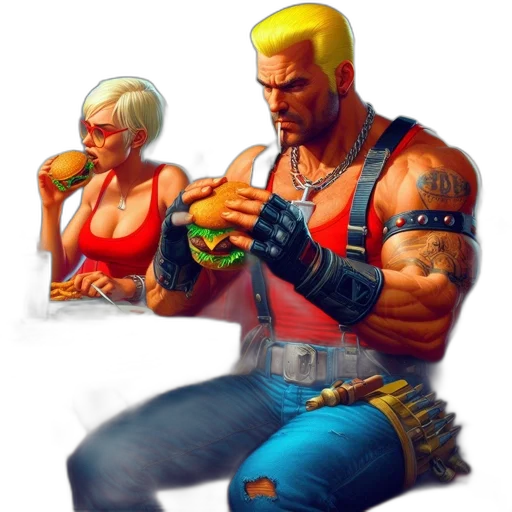 food, concept art, cyberpunk, comic book art transparent PNG cut-out