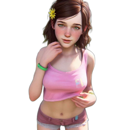 face, dress, staff, jewelry transparent PNG cut-out