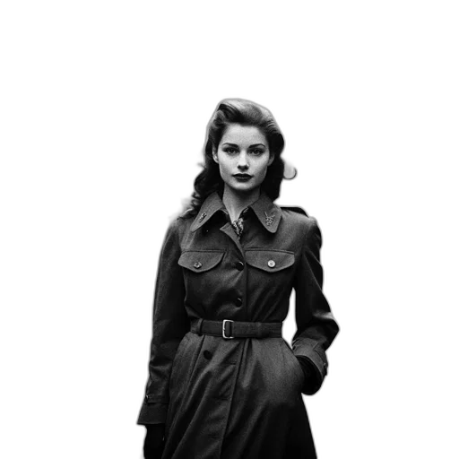 jacket, dress, face, staff transparent PNG cut-out