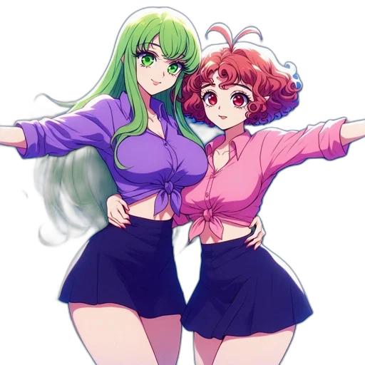 dress, anime, vaporwave, concept art transparent PNG cut-out