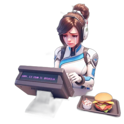 robot, food, staff, weapon transparent PNG cut-out