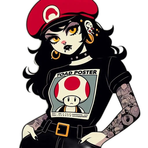 dress, hat, cartoon, pixel art transparent PNG cut-out