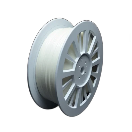 3d render, white, plastic, reel transparent PNG cut-out