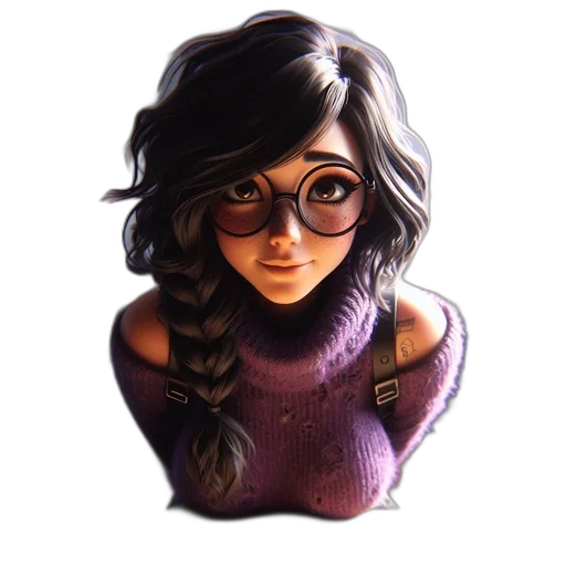 face, dress, jewelry, staff transparent PNG cut-out