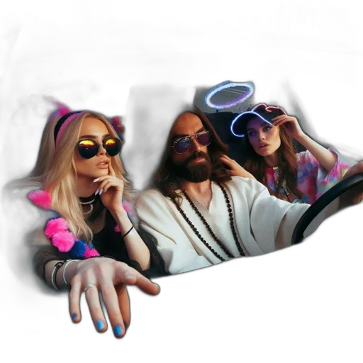 concept art, vaporwave, fantasy art, 3d render transparent PNG cut-out