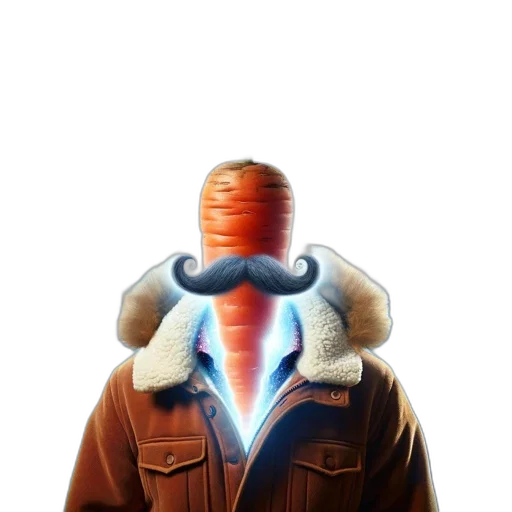 jacket, mask, staff, robot transparent PNG cut-out