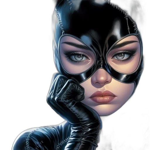 mask, comic book art, concept art, photorealistic transparent PNG cut-out