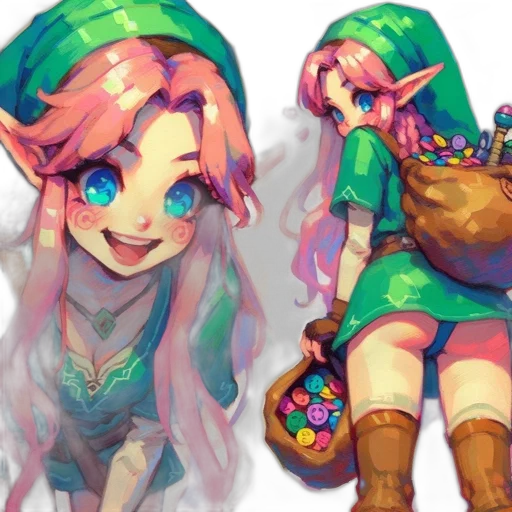 concept art, fantasy art, pixel art, watercolor transparent PNG cut-out