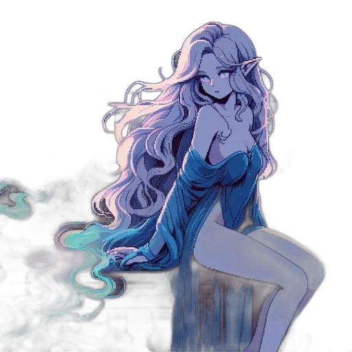 dress, creature, concept art, watercolor transparent PNG cut-out