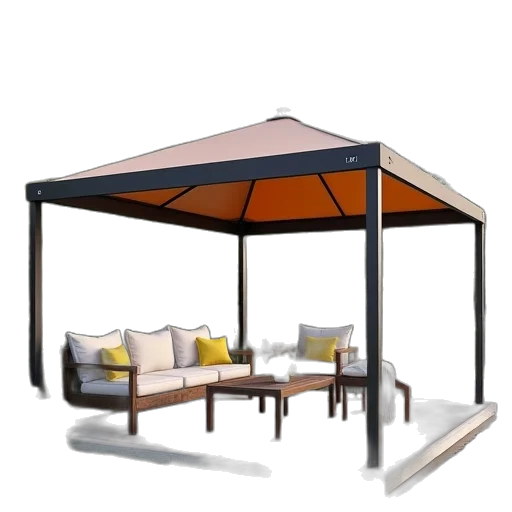 furniture, umbrella, 3d render, concept art transparent PNG cut-out