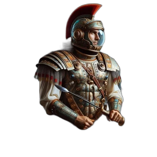 sword, staff, robot, crown transparent PNG cut-out