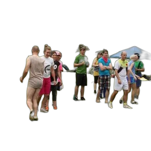 staff, 3d render, beach, group transparent PNG cut-out