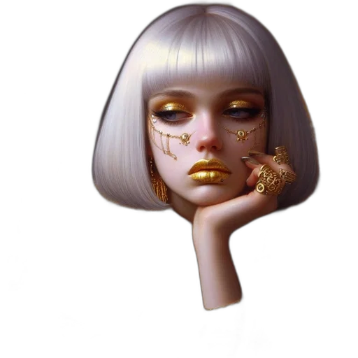 mask, jewelry, face, hair transparent PNG cut-out