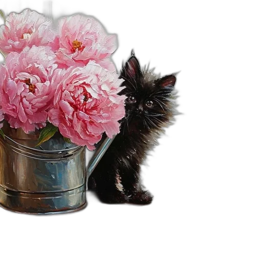 flower, crown, animal, photorealistic transparent PNG cut-out