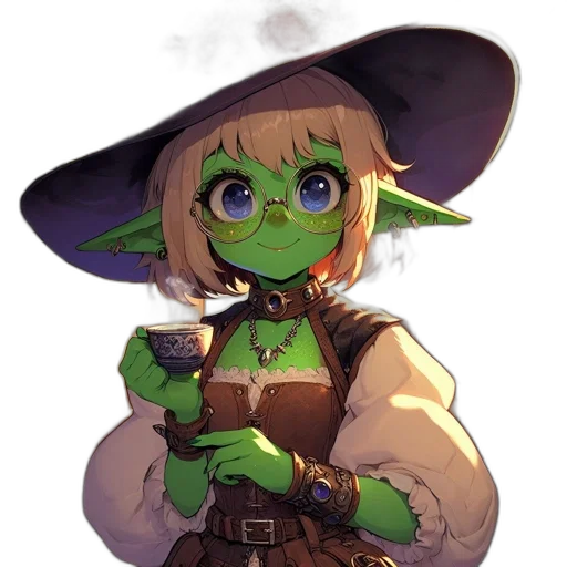 staff, creature, mask, fantasy art transparent PNG cut-out