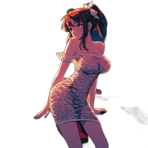 dress, weapon, creature, staff transparent PNG cut-out