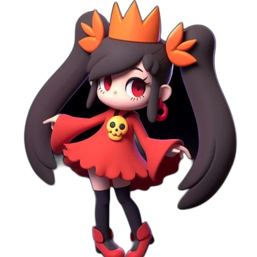 crown, staff, creature, 3d render transparent PNG cut-out