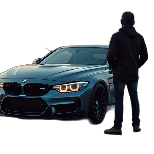car, weapon, 3d render, photorealistic transparent PNG cut-out