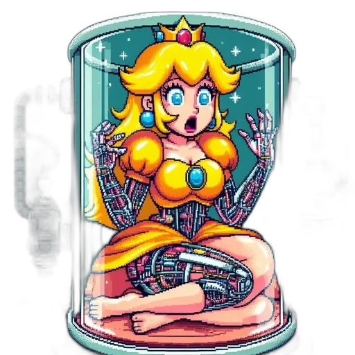 dress, crown, robot, weapon transparent PNG cut-out