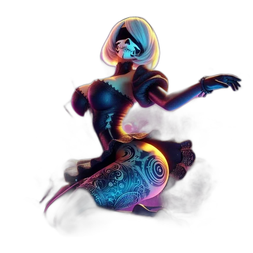 dress, creature, robot, concept art transparent PNG cut-out