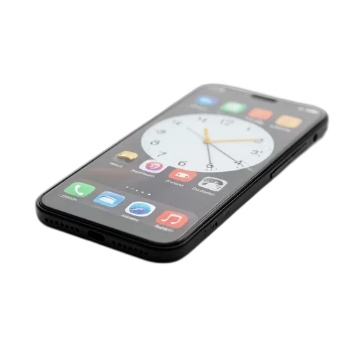 black, smartphone, white, screen transparent PNG cut-out