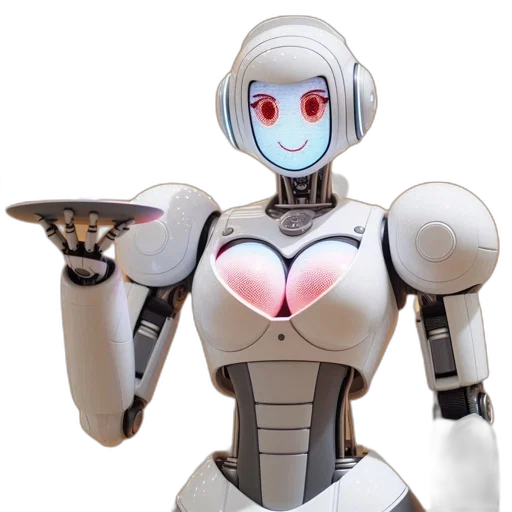 robot, 3d render, concept art, anthropomorphic transparent PNG cut-out