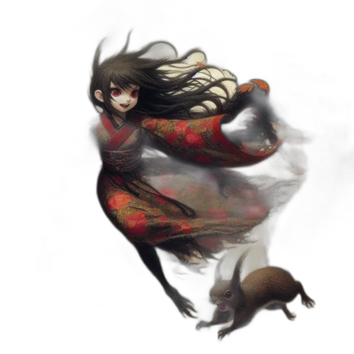 dragon, creature, animal, hair transparent PNG cut-out