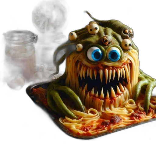 food, creature, concept art, artistic transparent PNG cut-out