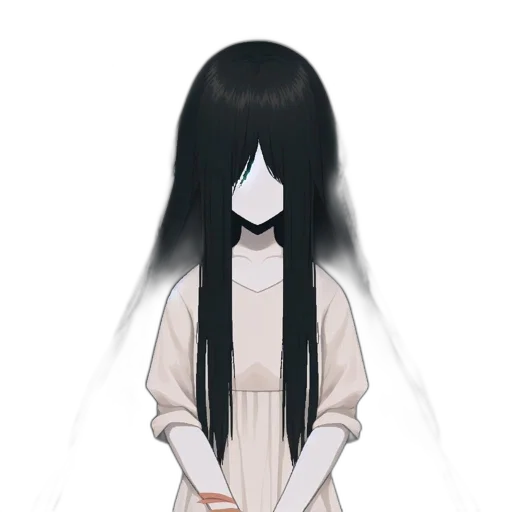 dress, hair, mask, creature transparent PNG cut-out