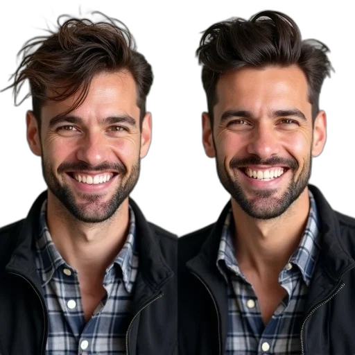 face, hair, jacket, mask transparent PNG cut-out