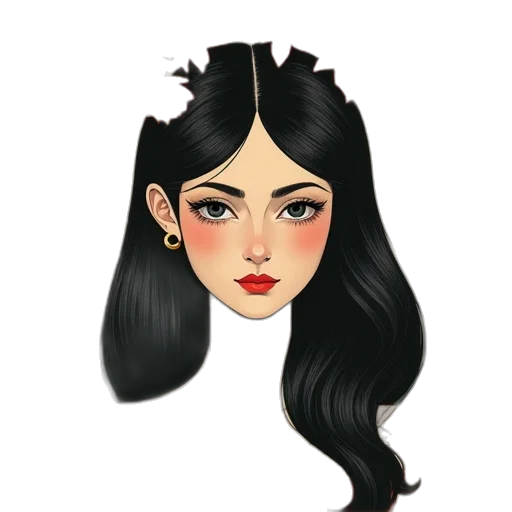 face, crown, hair, mask transparent PNG cut-out
