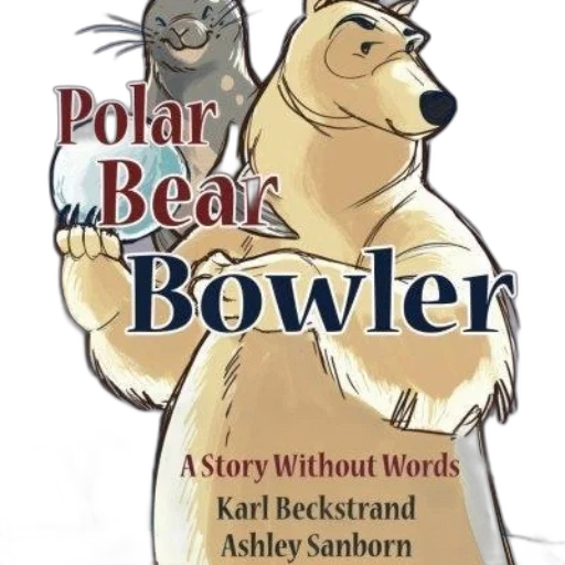 cartoon, illustration, polar, bear transparent PNG cut-out