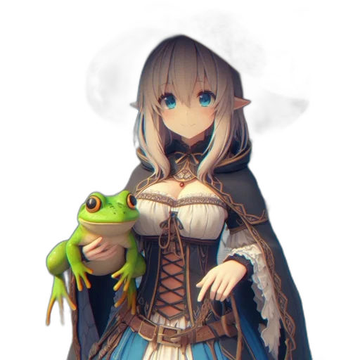 dragon, staff, dress, creature transparent PNG cut-out