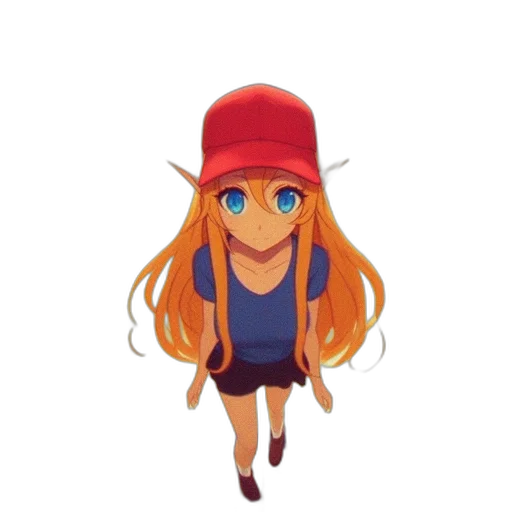 hat, creature, dress, staff transparent PNG cut-out