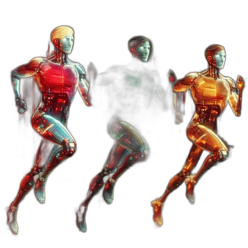 robot, mask, concept art, 3d render transparent PNG cut-out