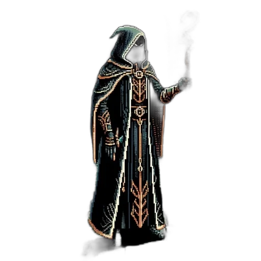 staff, sword, jacket, mask transparent PNG cut-out