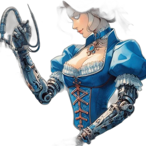 sword, robot, weapon, dress transparent PNG cut-out
