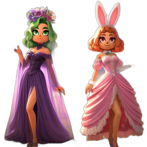 dress, concept art, 3d render, fantasy art transparent PNG cut-out