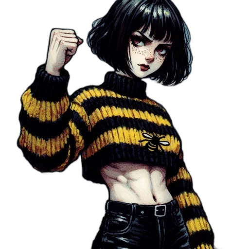 jacket, comic book art, pixel art, concept art transparent PNG cut-out