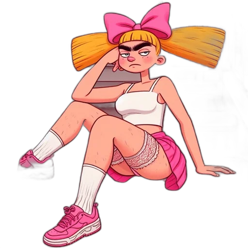 hair, hat, weapon, shoes transparent PNG cut-out