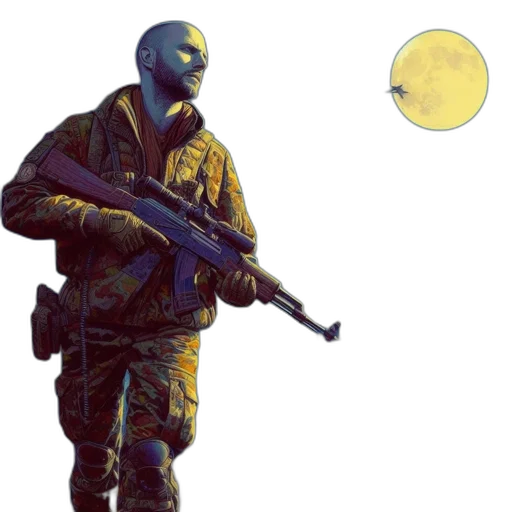 mask, weapon, jacket, robot transparent PNG cut-out