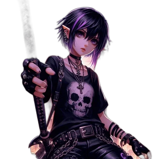weapon, staff, sword, cyberpunk transparent PNG cut-out