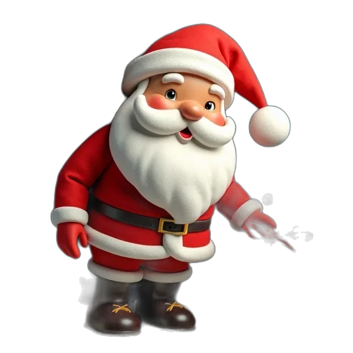 3d render, photorealistic, concept art, santa transparent PNG cut-out