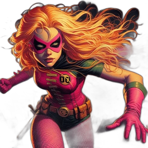 comic book art, concept art, fantasy art, female transparent PNG cut-out