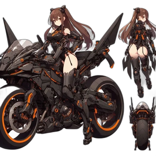 weapon, concept art, anime, cyberpunk transparent PNG cut-out