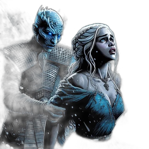 comic book art, concept art, fantasy art, watercolor transparent PNG cut-out