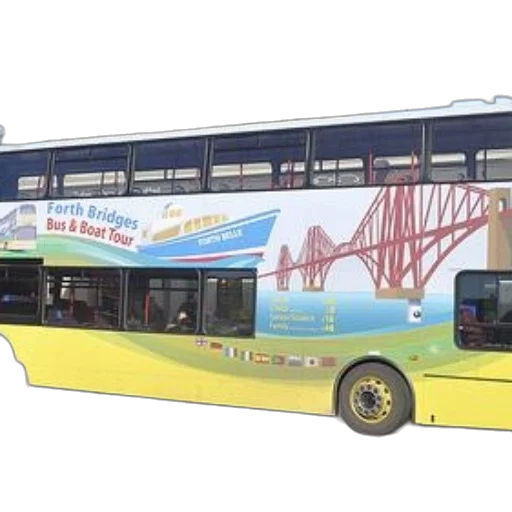 3d render, concept art, photorealistic, double-decker transparent PNG cut-out